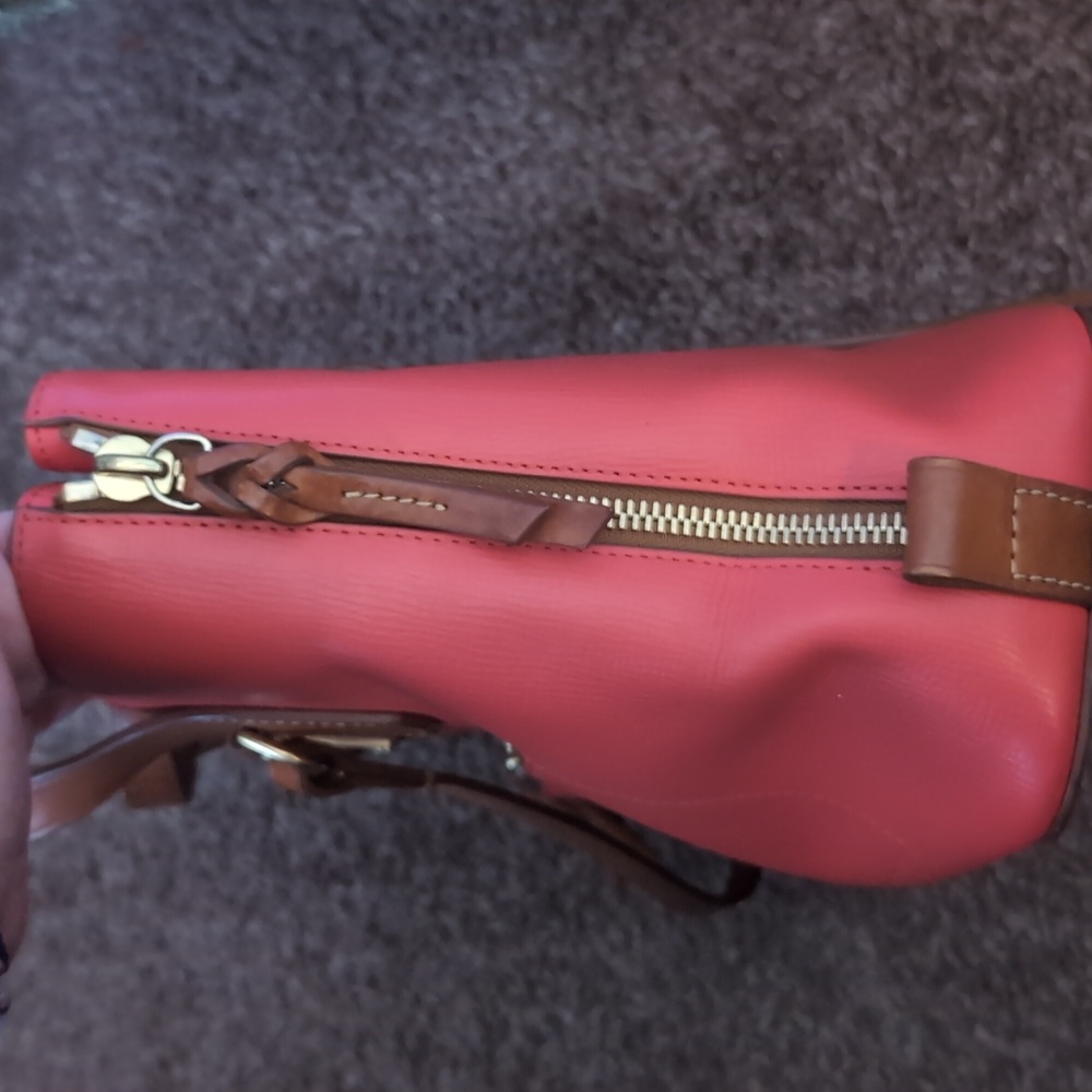 Dooney & Bourke Coral Tote with Brown Accents - Picture 12 of 12